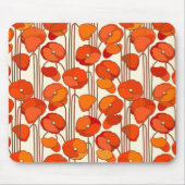 Art Nouveau Poppies Mousepad (Vorne)