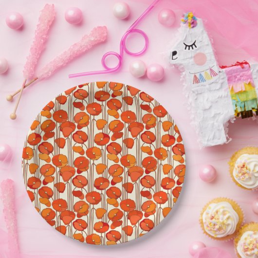 Art Nouveau Poppies Paper Teller (Party)