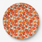 Art Nouveau Poppies Paper Teller (Vorderseite)