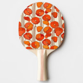 Art Nouveau Poppies Ping Pong Paddle Tischtennis Schläger (Vorderseite)