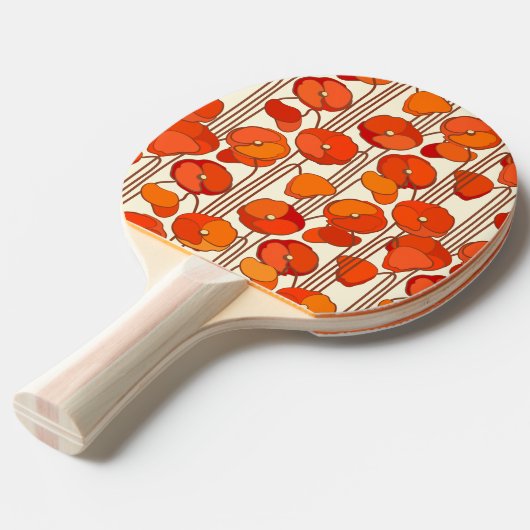 Art Nouveau Poppies Ping Pong Paddle Tischtennis Schläger (Vorderseite)