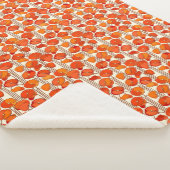 Art Nouveau Poppies Sherpa Blanket Sherpadecke (3/4)