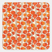 Art Nouveau Poppies Stickers (Vorderseite)