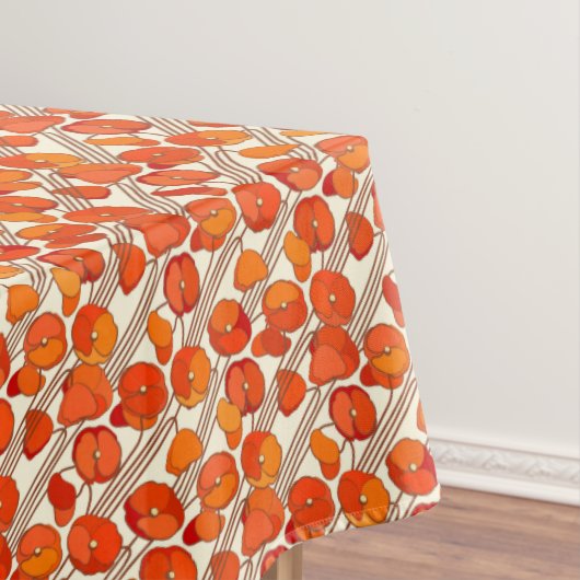 Art Nouveau Poppies Tablecloth Tischdecke (Beispiel)