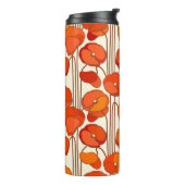 Art Nouveau Poppies Thermal Tumbler Thermosbecher (Nach links gedreht)