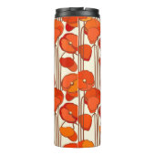 Art Nouveau Poppies Thermal Tumbler Thermosbecher (Rückseite)