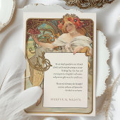 Art Nouveau Poppies Trauben Danke Karte