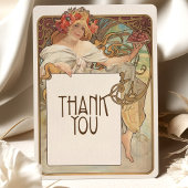 Art Nouveau Poppies Trauben Danke Karte