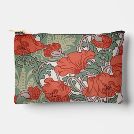 Art Nouveau Poppies Zubehörtasche (Vorderseite)