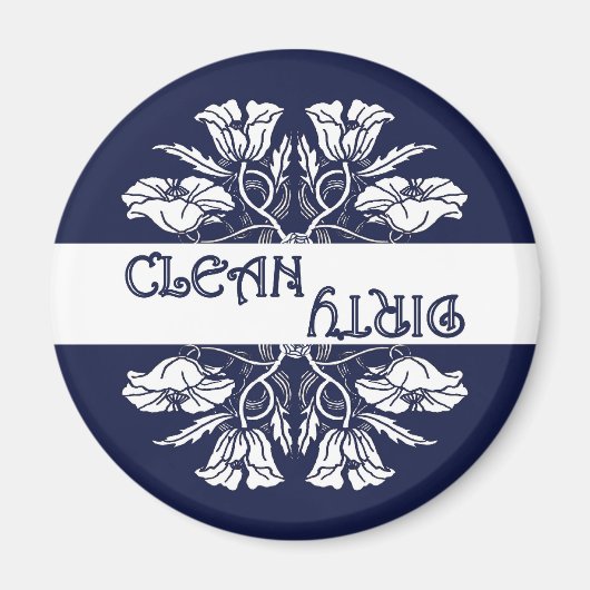 Art Nouveau Poppy Geschirrspülmaschine Magnet (Vorne)