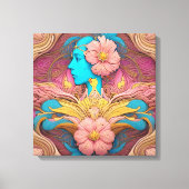 Art Nouveau Portrait Canvas Print Leinwanddruck (Vorderseite)