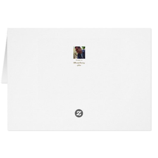 Art Nouveau portrait watercolor Card (Rückseite Horizontal)