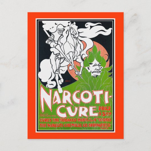 Art Nouveau Poscard: Narcoti-Cure von Will Bradley Postkarte (Vorderseite)