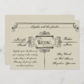 Art Nouveau Posh Wedding Einladung (Vorne/Hinten)