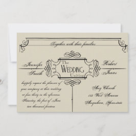 Art Nouveau Posh Wedding Einladung