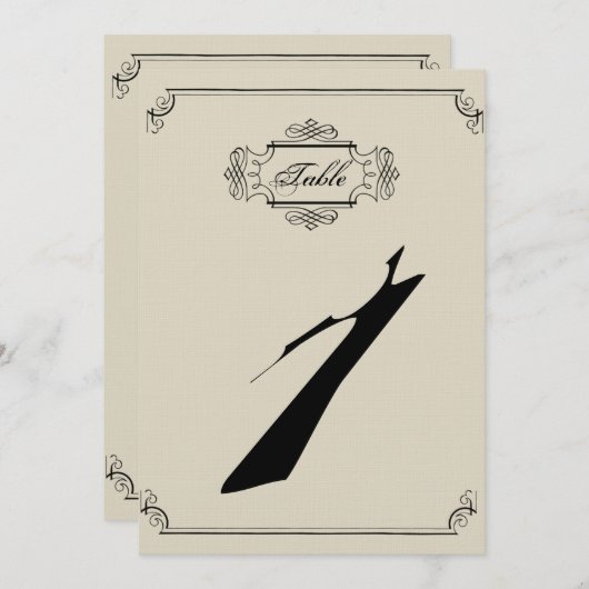 Art Nouveau Posh Wedding Einladung (Vorne/Hinten)