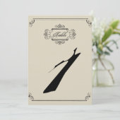 Art Nouveau Posh Wedding Einladung (Stehend Vorderseite)