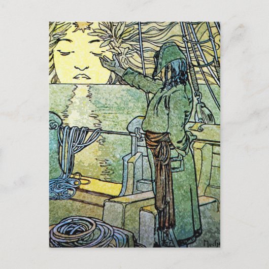 Art Nouveau Postcard: Alphonse Mucha - Sun Postkarte (Vorderseite)