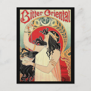Art Nouveau Postcard: "Bitter Oriental" Postkarte