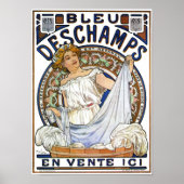 Art Nouveau Poster Bleu Deschamps by Mucha (Vorne)