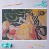 Art Nouveau Poster Lady Decoupage Seidenpapier (Basteln)