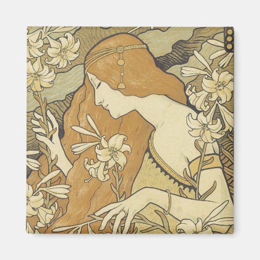 Art Nouveau Poster Magnete Magnet (Vorne)