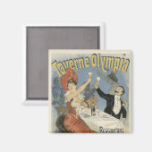 Art Nouveau Poster Magnete - Restaurant Magnet (Vorderseite/Rückseite)