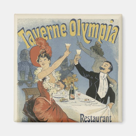 Art Nouveau Poster Magnete - Restaurant Magnet (Vorne)