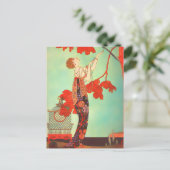 Art Nouveau Poster Postkarte (Stehend Vorderseite)