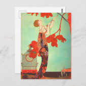 Art Nouveau Poster Postkarte (Vorne/Hinten)