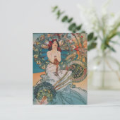 Art Nouveau Poster Postkarte (Stehend Vorderseite)