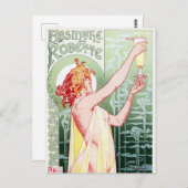 Art Nouveau Poster Postkarte (Vorne/Hinten)