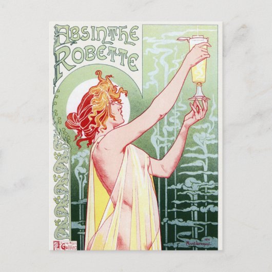 Art Nouveau Poster Postkarte (Vorderseite)