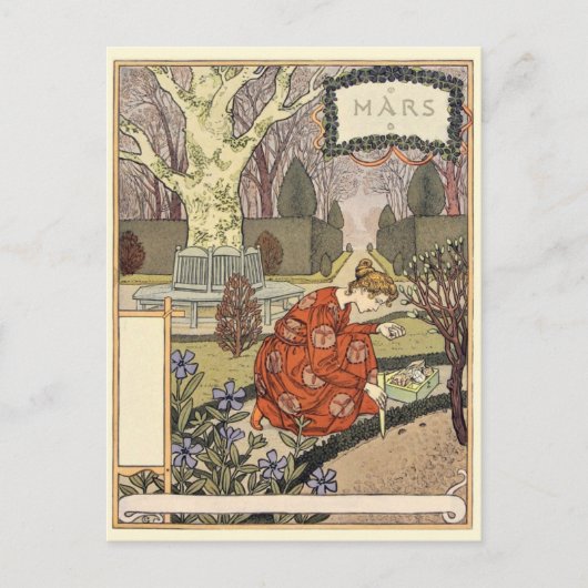 Art Nouveau Postkarte (Vorderseite)