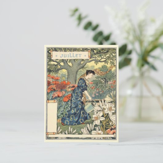 Art Nouveau Postkarte (Stehend Vorderseite)