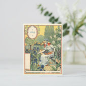 Art Nouveau Postkarte (Stehend Vorderseite)