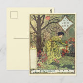 Art Nouveau Postkarte (Vorne/Hinten)