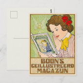 Art Nouveau Postkarte (Vorne/Hinten)
