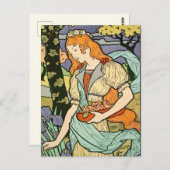 Art Nouveau Postkarte (Vorne/Hinten)