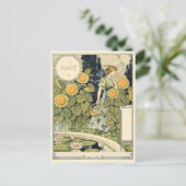 Art Nouveau Postkarte (Stehend Vorderseite)