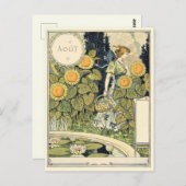 Art Nouveau Postkarte (Vorne/Hinten)