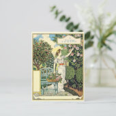 Art Nouveau Postkarte (Stehend Vorderseite)