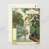 Art Nouveau Postkarte (Vorne/Hinten)