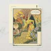 Art Nouveau Postkarte (Vorne/Hinten)