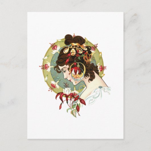 Art Nouveau Postkarte (Vorderseite)