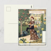 Art Nouveau Postkarte (Vorne/Hinten)
