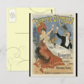 Art Nouveau Postkarte - Taverne (Vorne/Hinten)