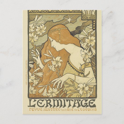 Art Nouveau Postkarten - L'ermitage (Vorderseite)