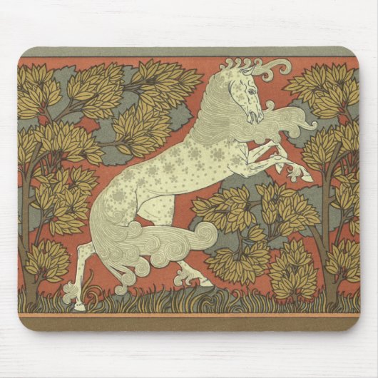 Art Nouveau Prancing Horse Mousepad (Vorne)