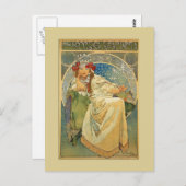 Art Nouveau Princess Postkarte (Vorne/Hinten)